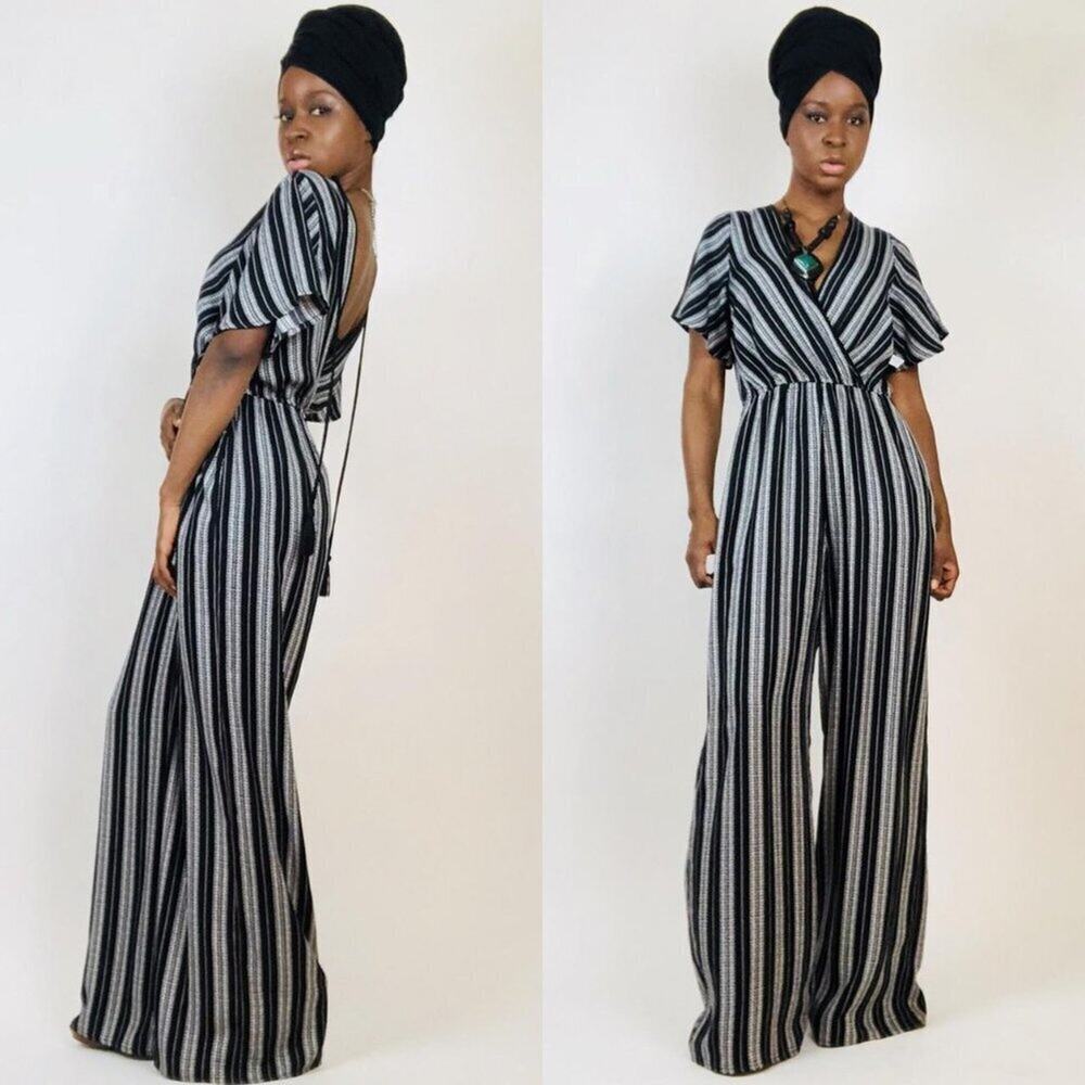 Xhiliration Black/White Jumpsuit || XS || Like New